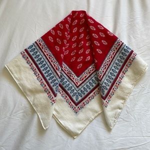 Abercrombie & Fitch | Floral Printed Bandana | Red White Blue | OS